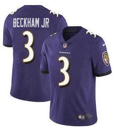 Men & Women & Youth Nike Baltimore Ravens #3 Odell Beckham Jr Purple Vapor Untouchable Limited Jersey->baltimore ravens->NFL Jersey